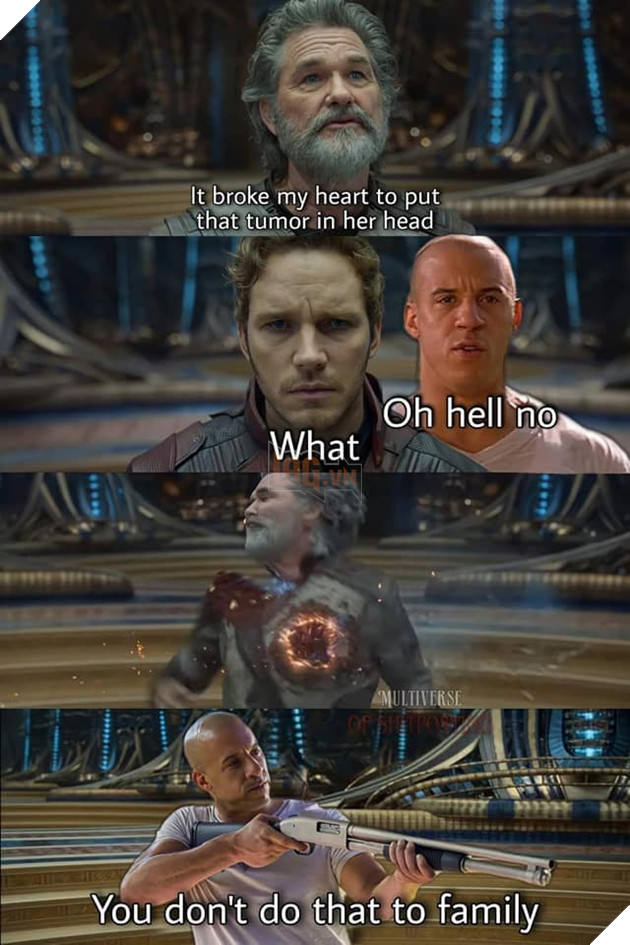 Tổng hợp ảnh meme hài hước của Dom và gia đình trong phần phim Fast & Furious 9 11