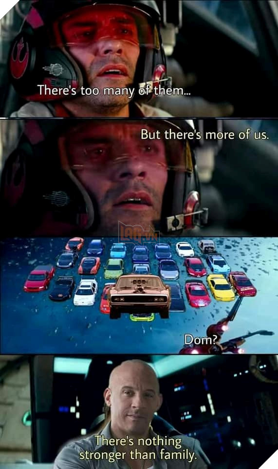 Tổng hợp ảnh meme hài hước của Dom và gia đình trong phần phim Fast & Furious 9 16
