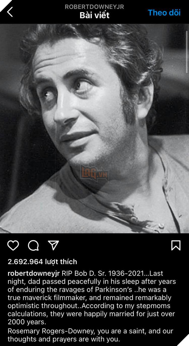 Cha của tài tử Robert Downey Jr. đột ngột qua đời 2