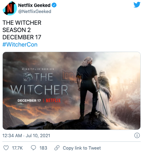 The Witcher mùa 2 ấn định ngày ra mắt 