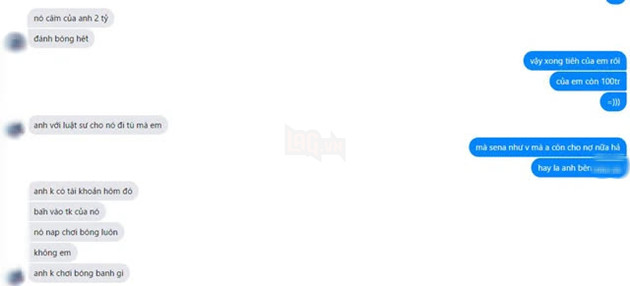 Zeros tiếp tục lên tiếng rằng Sena vẫn còn nợ anh số tiền lên đến 100 triệu đồng chưa trả