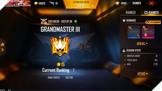 Làm thế nào để đạt được Grandmaster trong Free Fire Clash Squad Rank? 2