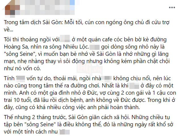  
Câu chuyện được chia sẻ trên mạng xã hội. (Ảnh: Chụp màn hình)