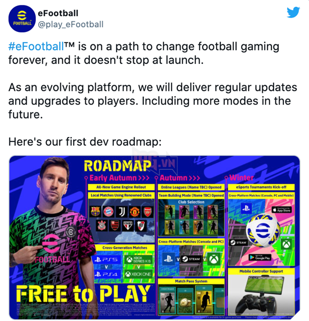 Đối thủ của FIFA 22, PES được đổi tên thành eFootball và sẽ được phát hành miễn phí 3