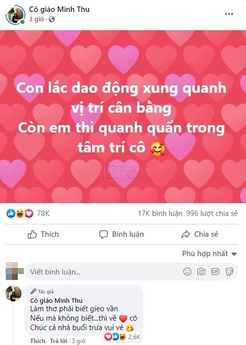 Không chỉ dạy giỏi mà khả năng thả thính' của cô Minh Thu cũng không phải dạng vừa 3