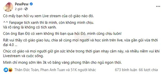 PewPew chính thức lên tiếng khi bị fan phát hiện nằm vùng trong stream cô Minh Thu 2