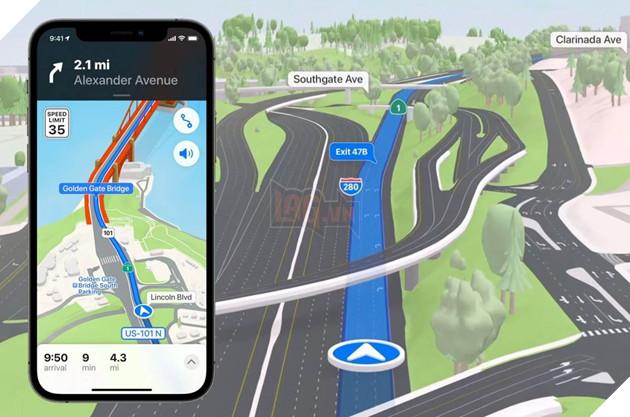 Apple Maps trong iOS 15 sẽ cảnh báo người dùng về thời tiết và tai nạn khi trên lộ trình khi lái xe 2