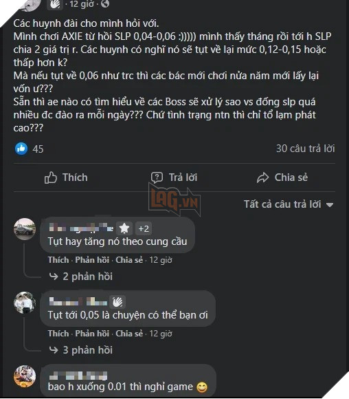 Đồng SLP sụt giảm nghiêm trọng khiến game thủ Axie Infinity điêu đứng 2