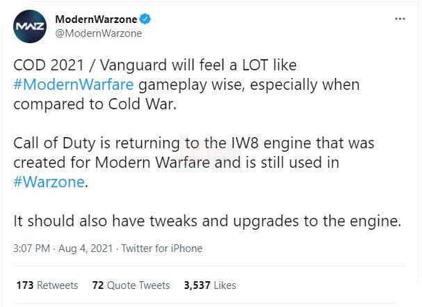 Call of Duty 2021 được cho là sẽ mang thiên hướng hiện đại giống Modern Warfare