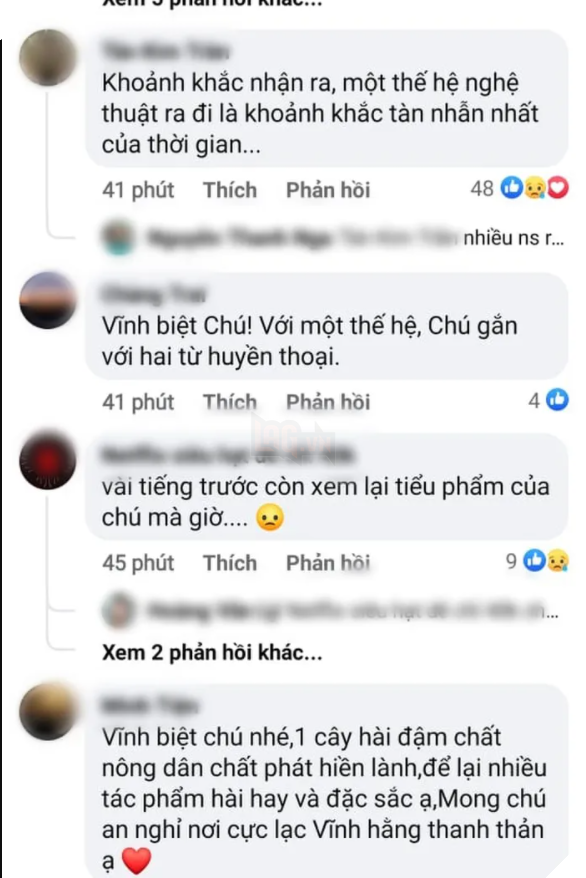 Những phản ứng sốc của khán giả Việt khi biết nghệ sĩ gạo cội Giang Còi qua đời 5