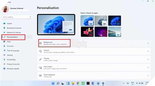 Cách thay đổi hình nền trên máy tính Windows 11 4