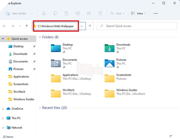 Cách thay đổi hình nền trên máy tính Windows 11 7