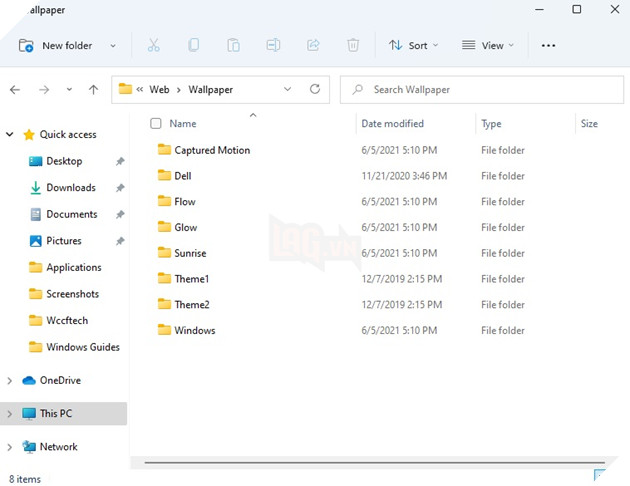 Cách thay đổi hình nền trên máy tính Windows 11 8
