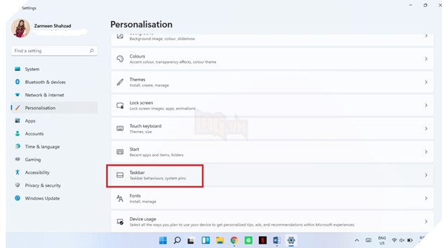 Cách di chuyển thanh Taskbar và Start Menu sang bên trái trong Windows 11 5