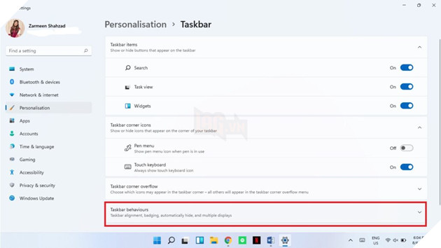 Cách di chuyển thanh Taskbar và Start Menu sang bên trái trong Windows 11 6