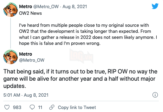 Overwatch 2 có lẽ sẽ ra mắt vào năm 2023 3