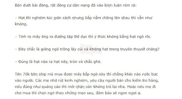 Ngô ít hạt là gì? Ngô ít hạt là gì trên facebook? 3