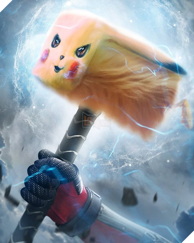 Pikachu hoá thân thành Thor trong phiên bản crossover art cực cháy 3