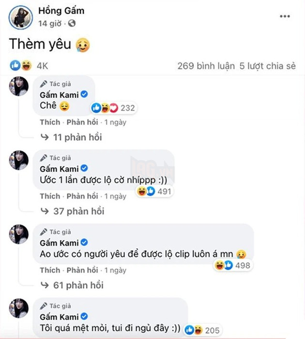 Gấm Kami bất ngờ có động thái lạ sau tin đồn lộ clip 12 phút 2