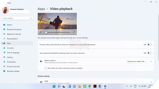 Cách tiết kiệm băng thông bằng cách phát video ở độ phân giải thấp hơn trên Windows 11 6