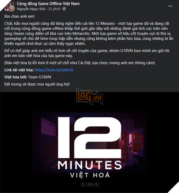 Xuất hiện phiên bản Việt Hóa của tựa game giải đố kinh dị hack não 12 Minutes 4
