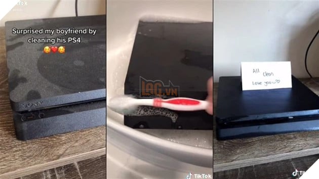 Rửa máy PS4 của bạn trai, cô nàng khiến cộng đồng mạng không khỏi lắc đầu 4