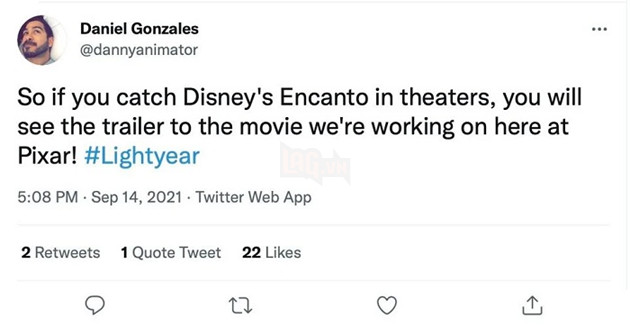 Khán giả ra rạp xem phim mới của Disney có thể xem được trailer độc quyền Lightyear 2