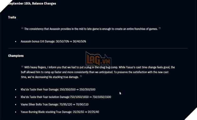 DTCL tung gấp bản cập nhật 11.18b Nerf nhanh Sát Thủ và các Tướng mạnh gây mất cân bằng 2