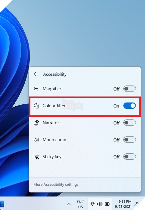 Color Filter trong Windows 11 sẽ giúp người dùng bị suy giảm thị lực màu 9