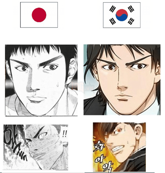 webtoon hàn quốc copy manga nhật bản