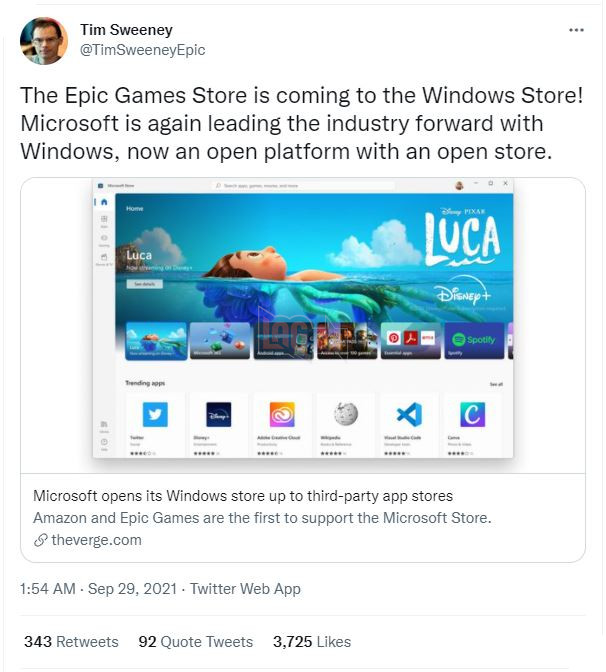 Epic Games Store quyết tuyên chiến với Steam, bắt tay Windows Store 2