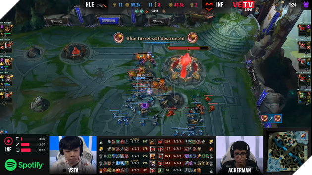  CKTG 2021 Ackerman và những người đồng đội đã không thể chống lại gã khổng lồ HLE 2