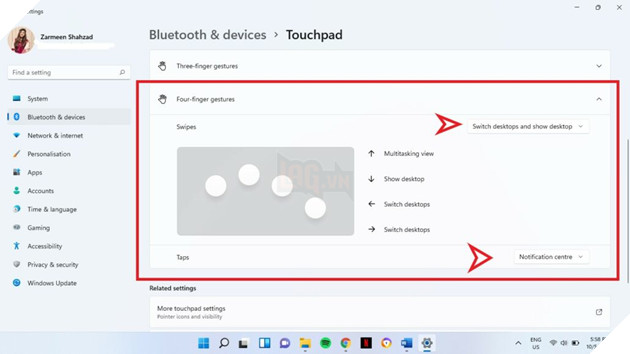 Cách tắt cử chỉ Touchpad trên Windows 11 7