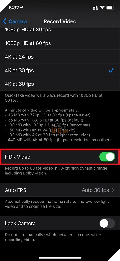 iPhone 13/ iPhone 13 mini có thể quay Dolby Vision ở 4K ở tốc độ 60 khung hình / giây 4