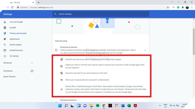 Cách bật Safe Browsing nâng cao trong Google Chrome 6