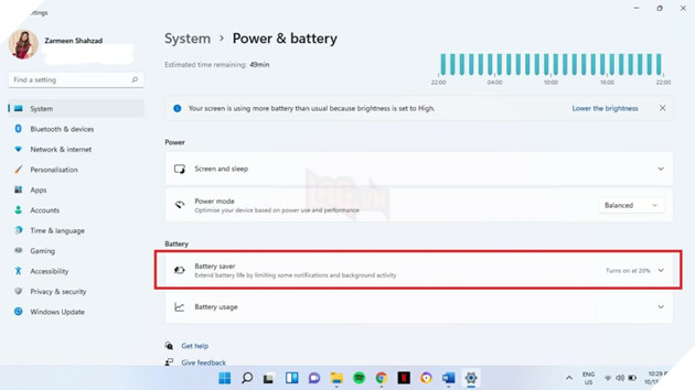 Cách kích hoạt tính năng tiết kiệm pin trên Windows 11 4