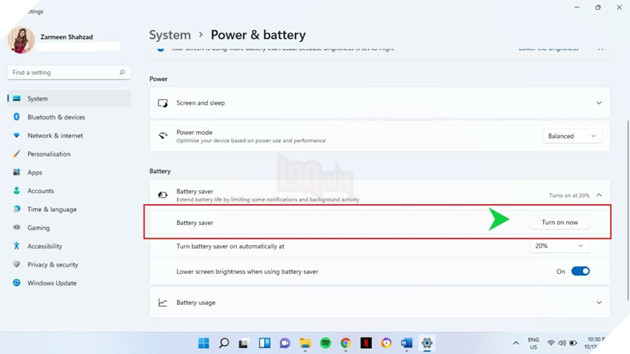 Cách kích hoạt tính năng tiết kiệm pin trên Windows 11 5