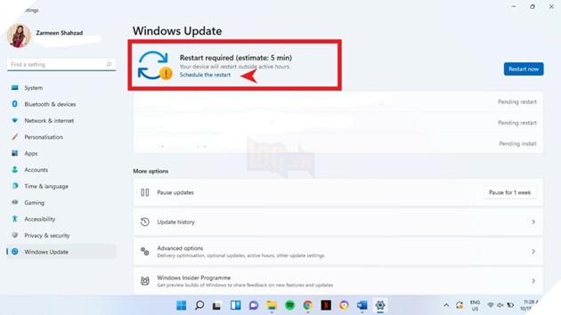 Cách set thời gian Windows Update trên hệ thống Windows 11 3