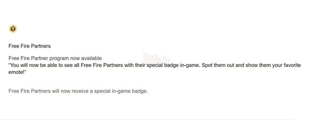 Cách nhận Huy hiệu V miễn phí thông qua Chương trình Đối tác Free Fire 2