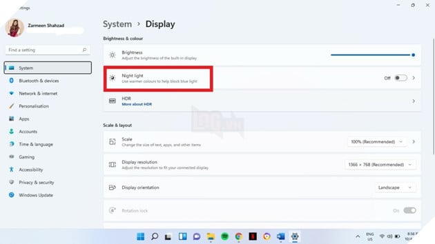 Cách bật Bộ lọc ánh sáng xanh trên hệ thống Windows 11 5