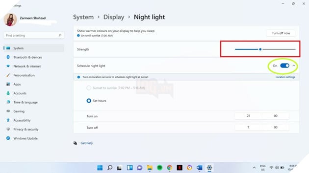Cách bật Bộ lọc ánh sáng xanh trên hệ thống Windows 11 6