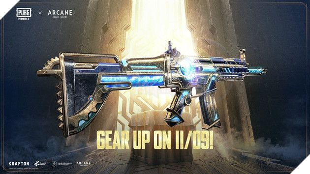 PUBG Mobile x Arcane: Sự hợp tác mang đến skin Hextech Crystal SCAR-L mới