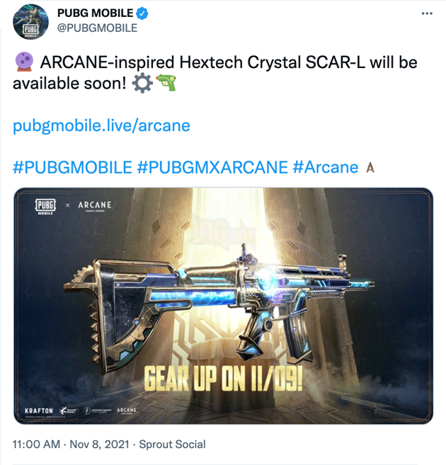 PUBG Mobile x Arcane: Sự hợp tác mang đến skin Hextech Crystal SCAR-L mới 3