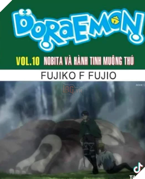 Sẽ ra sao khi Doraemon kết hợp cùng Attack on Titan? Tưởng không hợp mà hợp không tưởng... 4