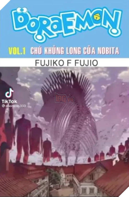 Sẽ ra sao khi Doraemon kết hợp cùng Attack on Titan? Tưởng không hợp mà hợp không tưởng...