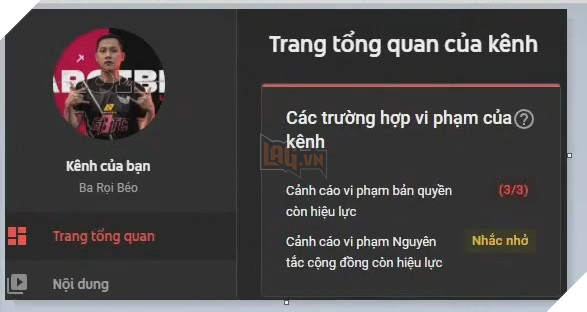 Kênh Youtube của Thầy Giáo Ba ăn 3 gậy bản quyền, nguy cơ bay màu là rất cao