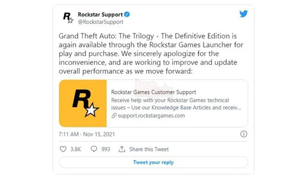 Rockstar chính thức gửi lời xin lỗi đến game thủ vì bom xịt bộ 3 GTA Remastered 2