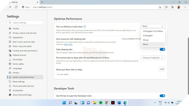 Cách bật hoặc tắt chế độ Efficiency trong Microsoft Edge 5