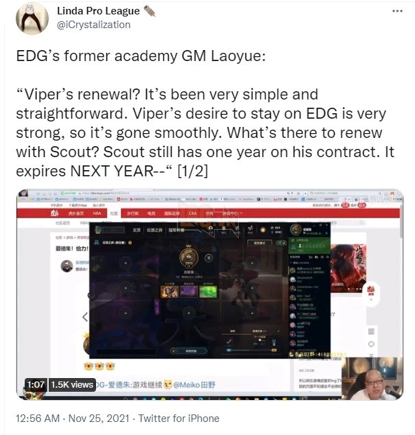 LMHT: EDG úp mở việc giữ chân được cả Scout và Viper, đập tan tin đồn tan vỡ đội hình 3