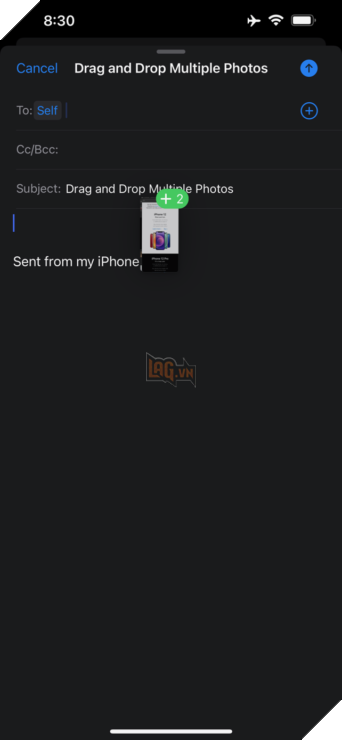 Cách kéo và thả nhiều ảnh, tệp và văn bản trên các ứng dụng trên iPhone 4
